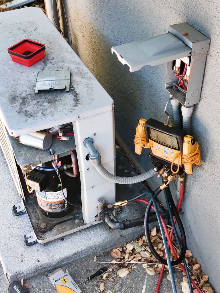 AC capacitor and refrigerant repair by Nur HVAC