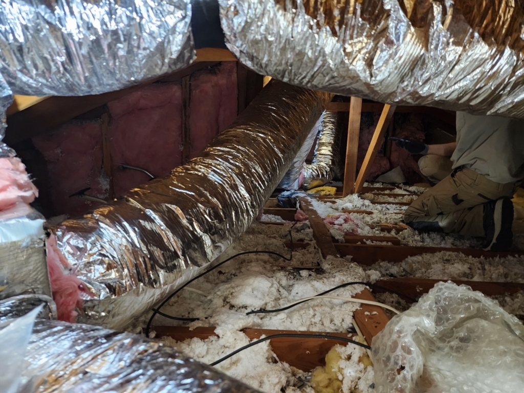Ductwork installation in San Jose, CA Our technicians did the following: 1. Old ductwork remove and recycling 2. New ductwork installation according building standard 3. Air flow adjustment for each vents