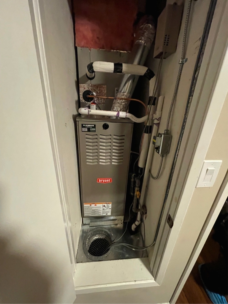 Bryant 127ANA036000 air conditioner and Bryant 821TA36070V14 furnace installed by Nur HVAC