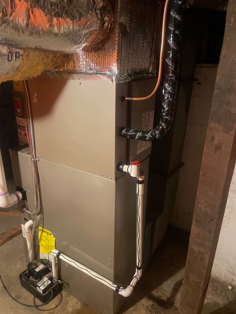 MrCool air conditioner and Bryant 926TB36060V14 furnace installed by Nur HVAC
