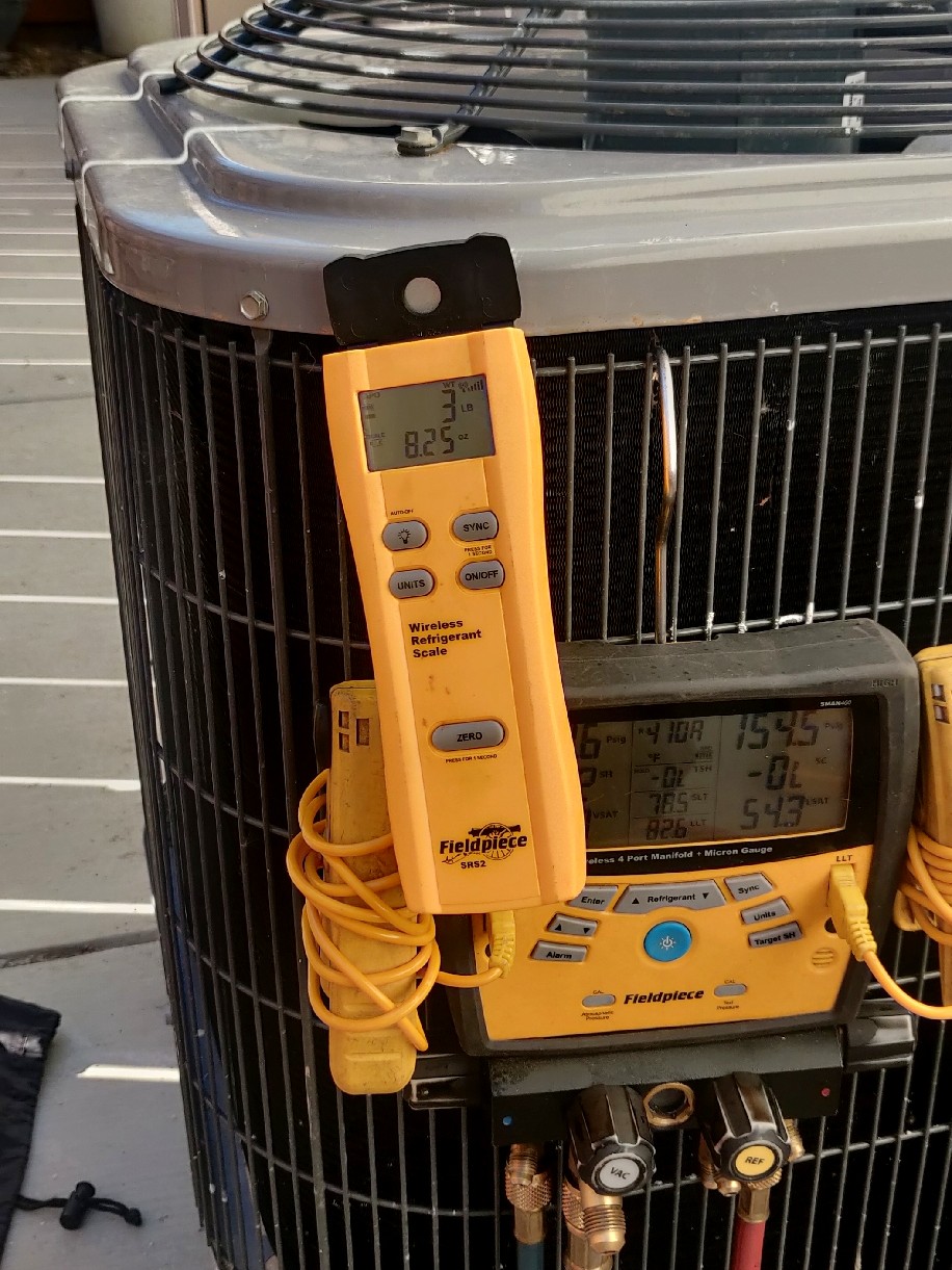 Air conditioner R-410A refrigerant recharge by Nur HVAC