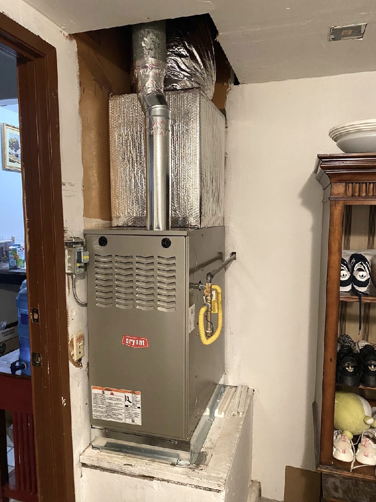 Bryant furnace 801SA36070E17A installed by Nur HVAC