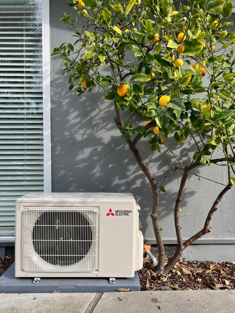 Mitsubishi ductless mini-split heat pump MUZ-JP12WA installed by Nur HVAC