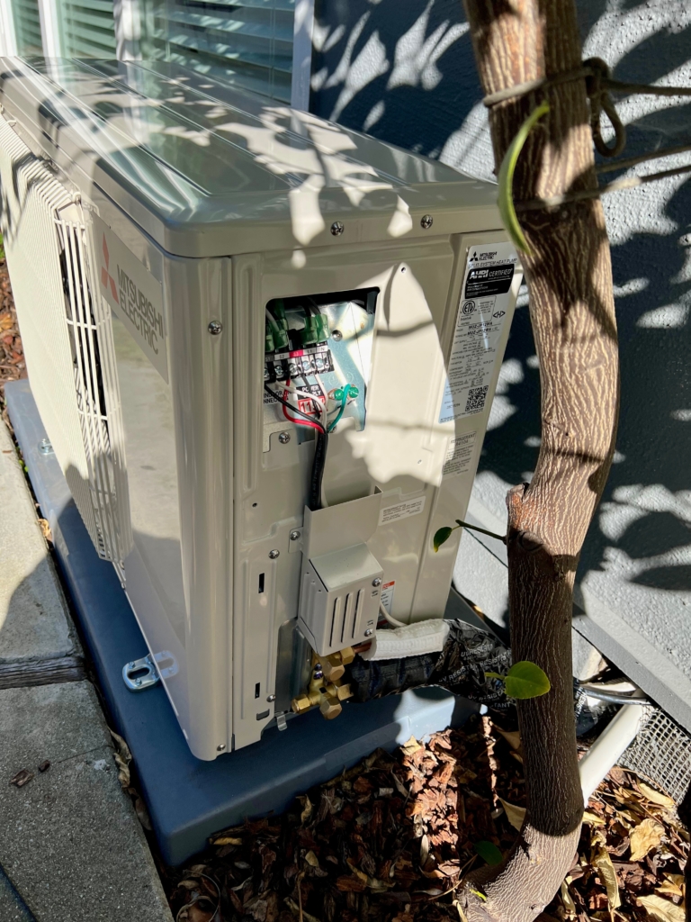 Mitsubishi ductless mini-split heat pump MUZ-JP12WA installed by Nur HVAC