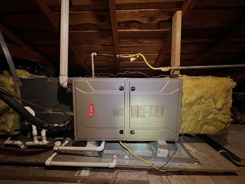96% 2-speed Bryant furnace 926TB60100V21 installed by Nur HVAC