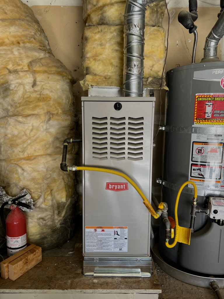 Bryant single-stage furnace 801SA36070E14 installed by Nur HVAC