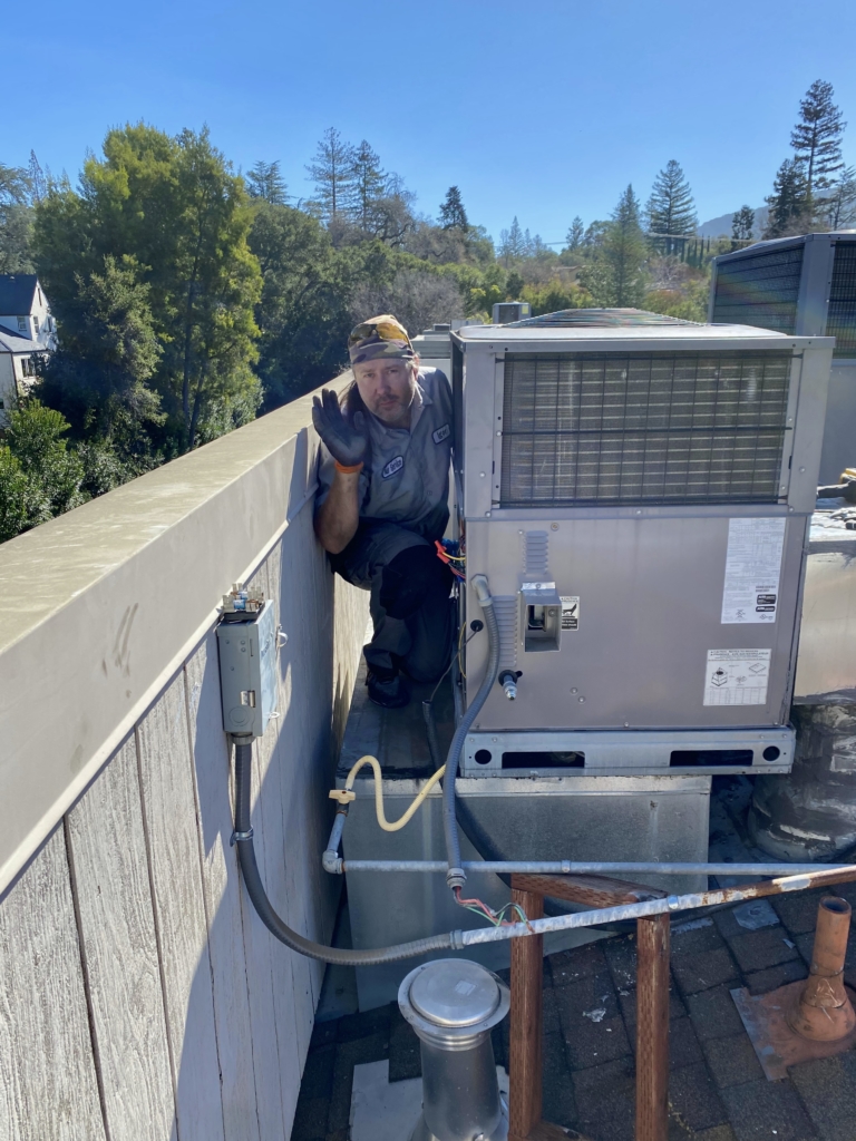 Roof HVAC unit relocated by Nur HVAC
