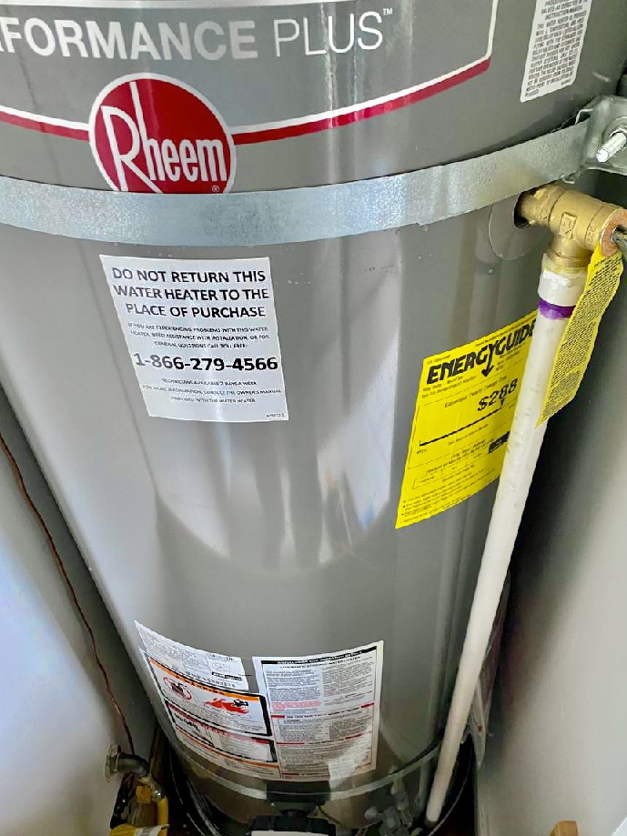 Rheem water heater installed by Nur HVAC