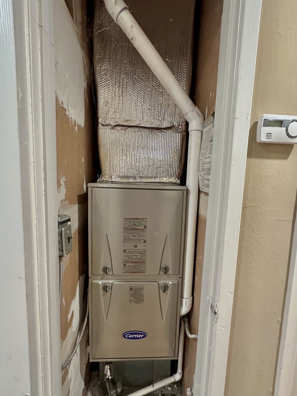 Carrier furnace 59TP6080V1716 installed by Nur HVAC