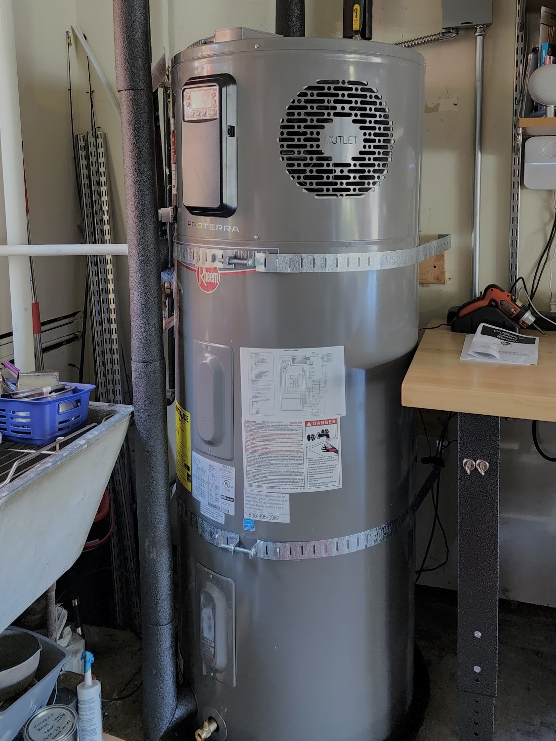 Heat pump water heater installed by Nur HVAC