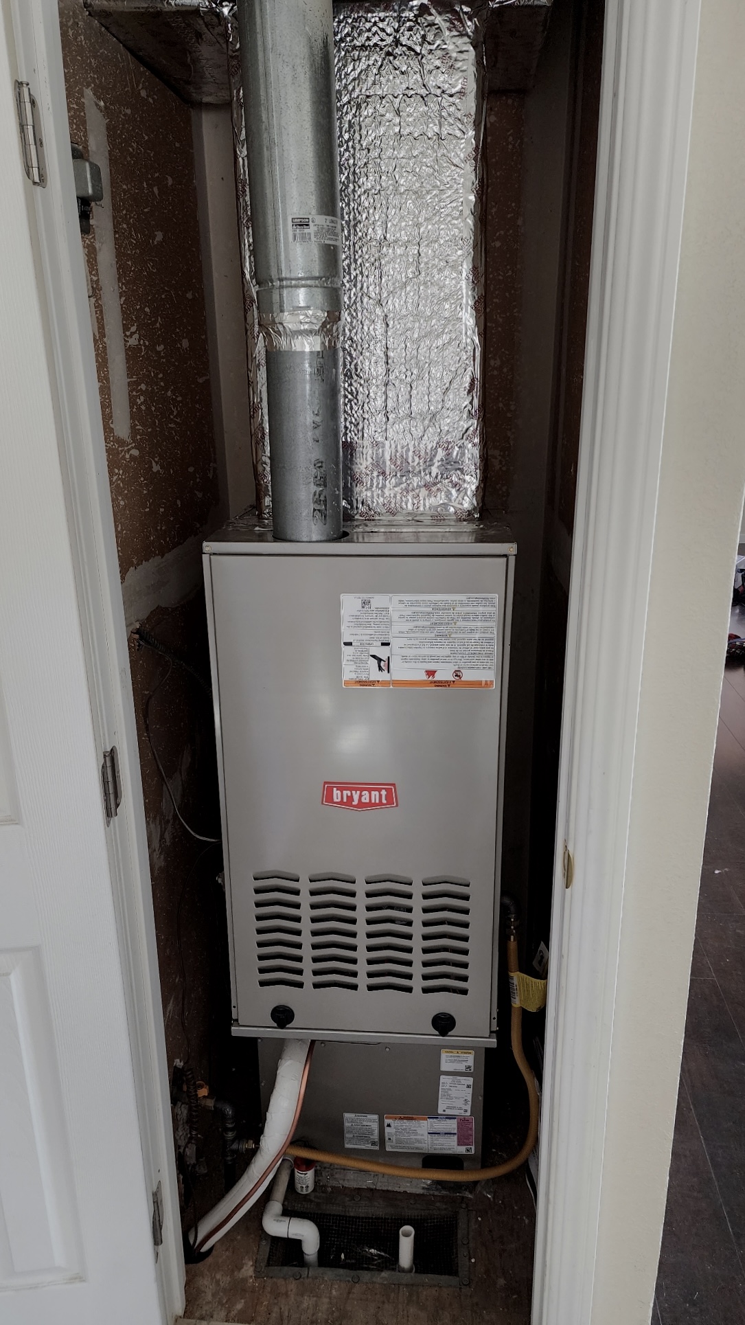 Bryant furnace 801SA36070E17 installed by Nur HVAC