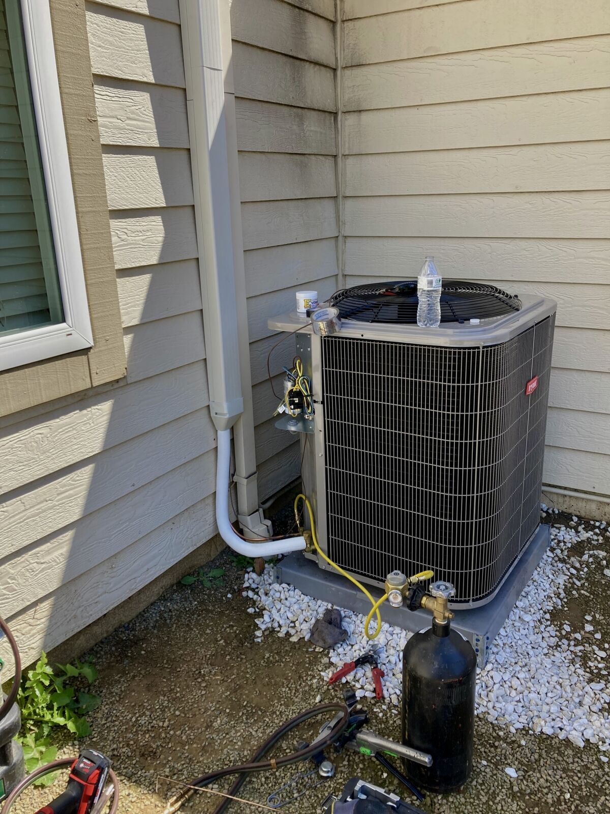 New refrigerant line installed by Nur HVAC