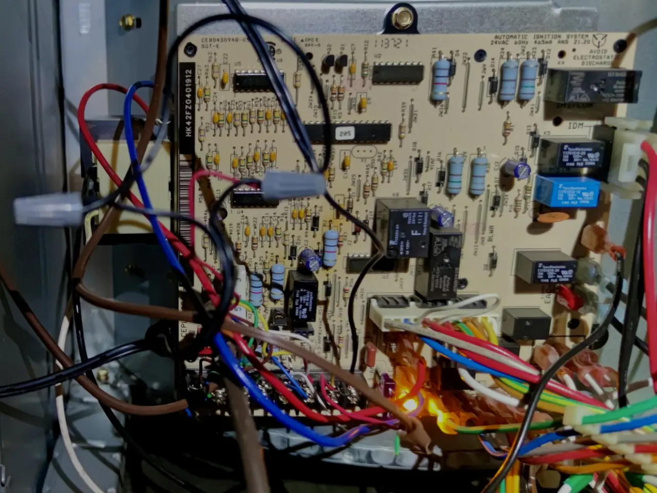 Furnace safety switch inspected by Nur HVAC