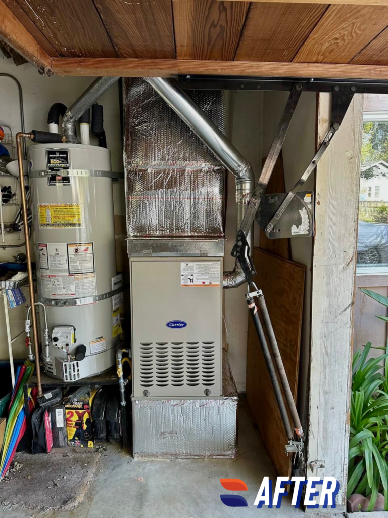 Carrier single-stage furnace 58SB1A090E211316 installed by Nur HVAC