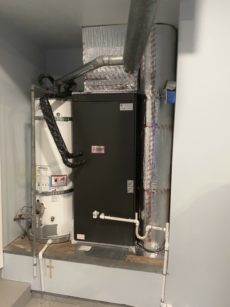 Mitsubishi PVFY-P48NAMU-E1 fan coil installed by Nur HVAC