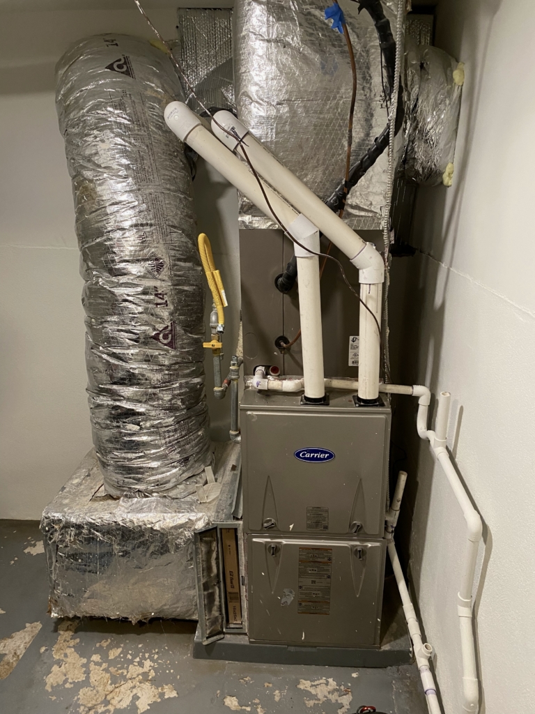 Furnace dismantling for floor repair by Nur HVAC