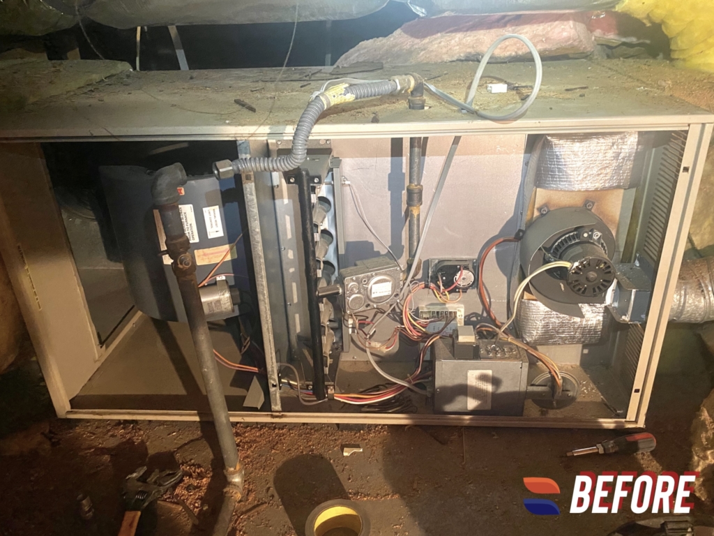 Trane S9X2C100U5PSBA two-stage gas furnace installed by Nur HVAC