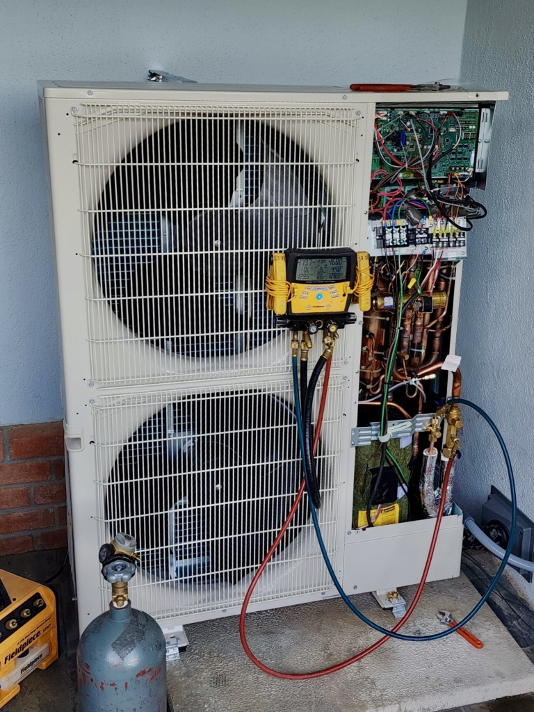 Mitsubishi MXZ-SM60NAM-U1 heat pump and PVFY-P54NAMU-E1 air handler installed by Nur HVAC