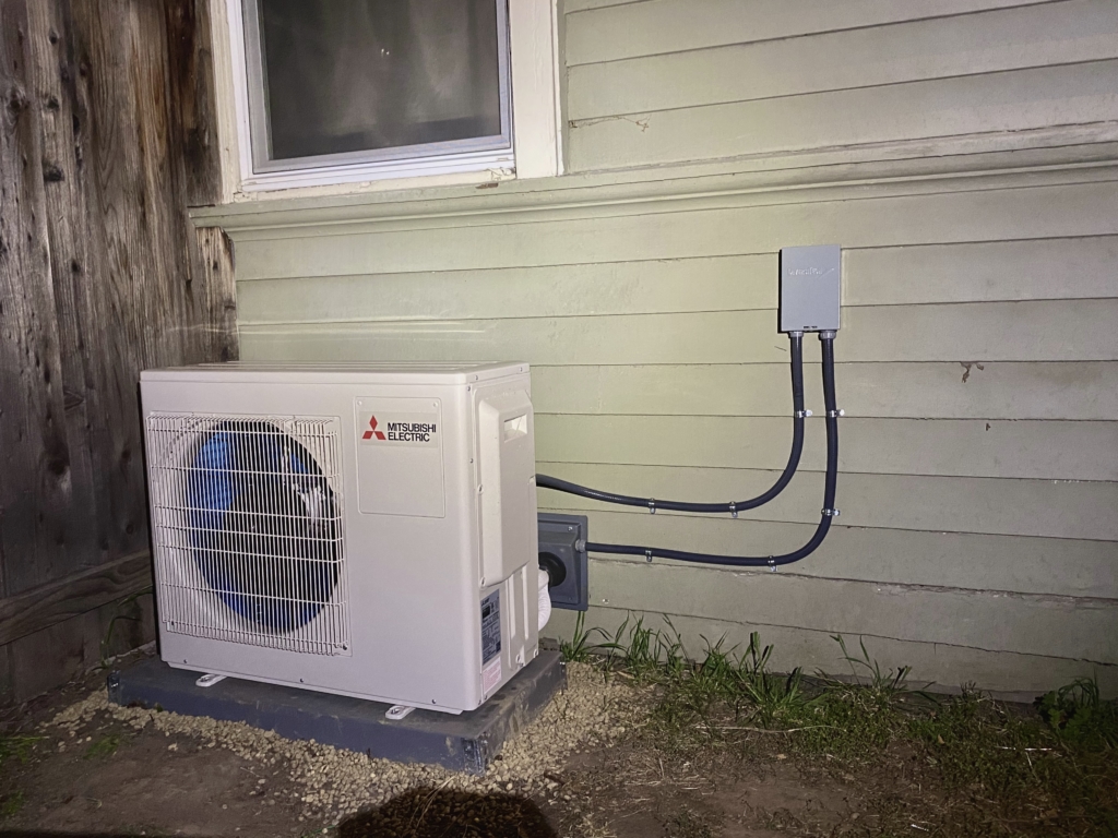 Mitsubishi M-series ductless mini-split installed by Nur HVAC
