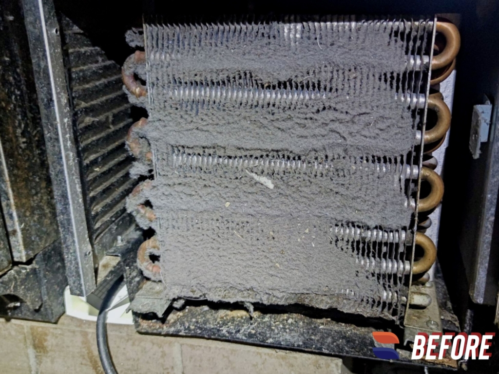 Commercial refrigerator condenser coil maintenance by Nur HVAC