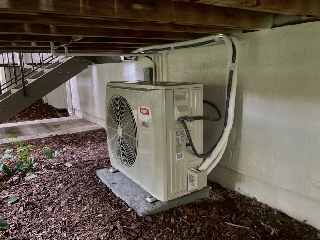 Bryant heat pump 38MARBQ and air handler 40MBAAQ installed by Nur HVAC