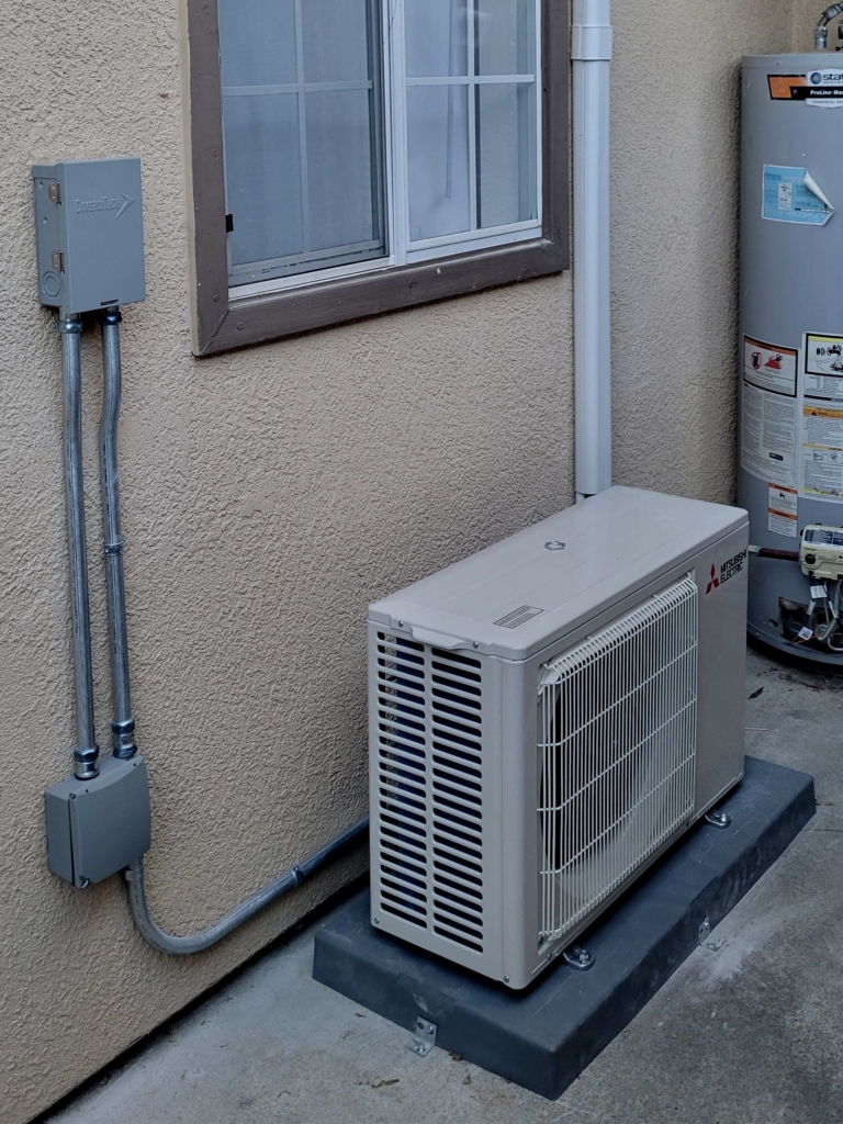 Mitsubishi MUZ-JPO9WA ductless mini-split heat pump installed by Nur HVAC