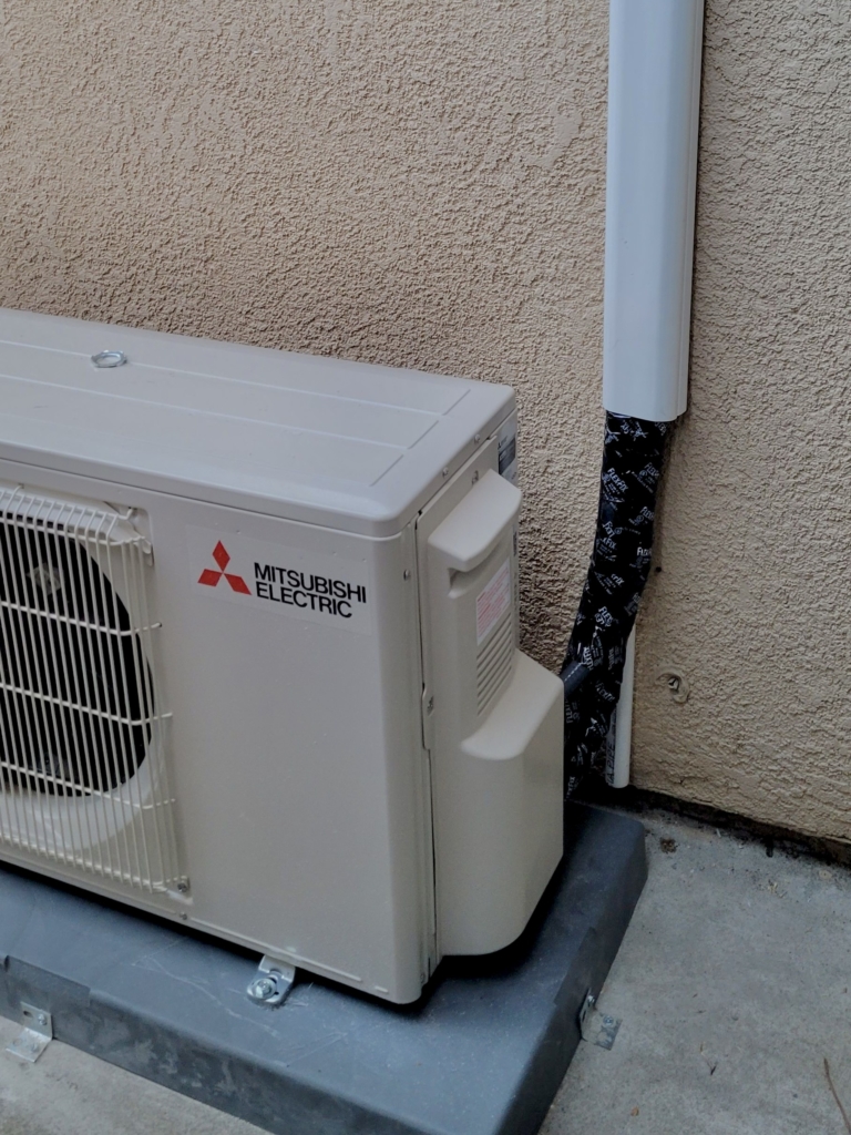 Mitsubishi MUZ-JPO9WA ductless mini-split heat pump installed by Nur HVAC