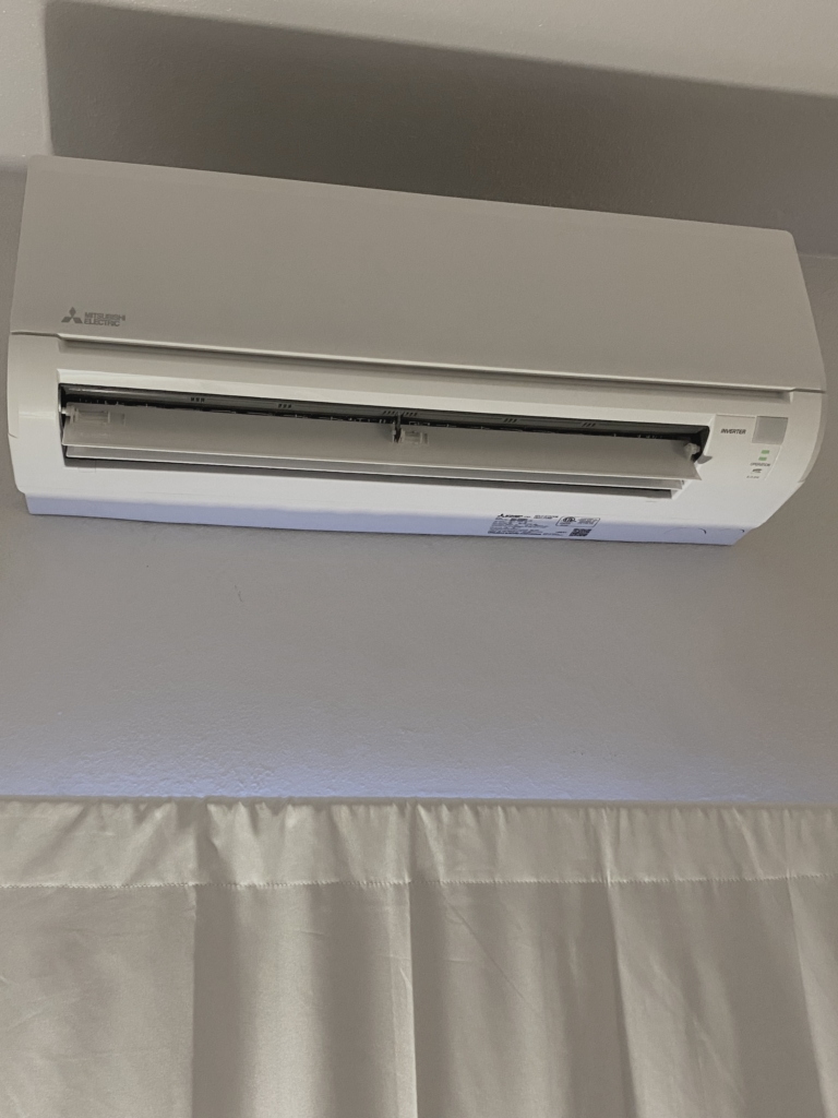 Mitsubishi MUZ-JPO9WA ductless mini-split heat pump installed by Nur HVAC