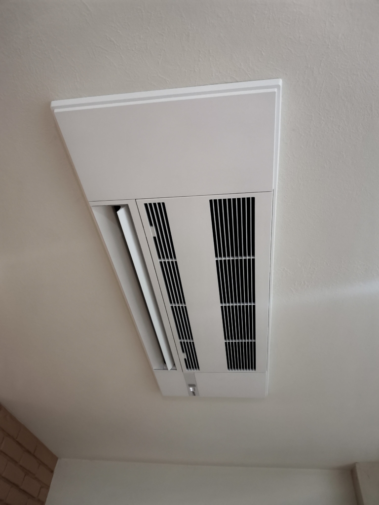 Mitsubishi MSZ-KP06NA ceiling cassette installed by Nur HVAC