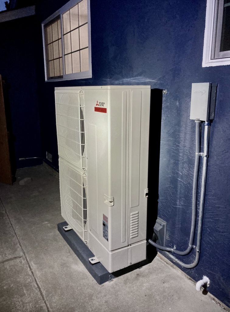 Mitsubishi MXZ-SM48NAM-U1 outdoor heat pump installed by Nur HVAC