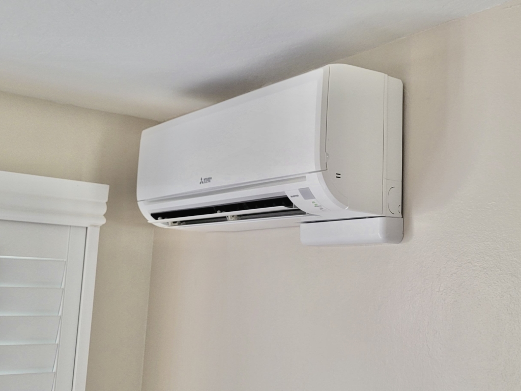 Mitsubishi MMSZGL12NA ductless mini-split wall-mount unit installed by Nur HVAC