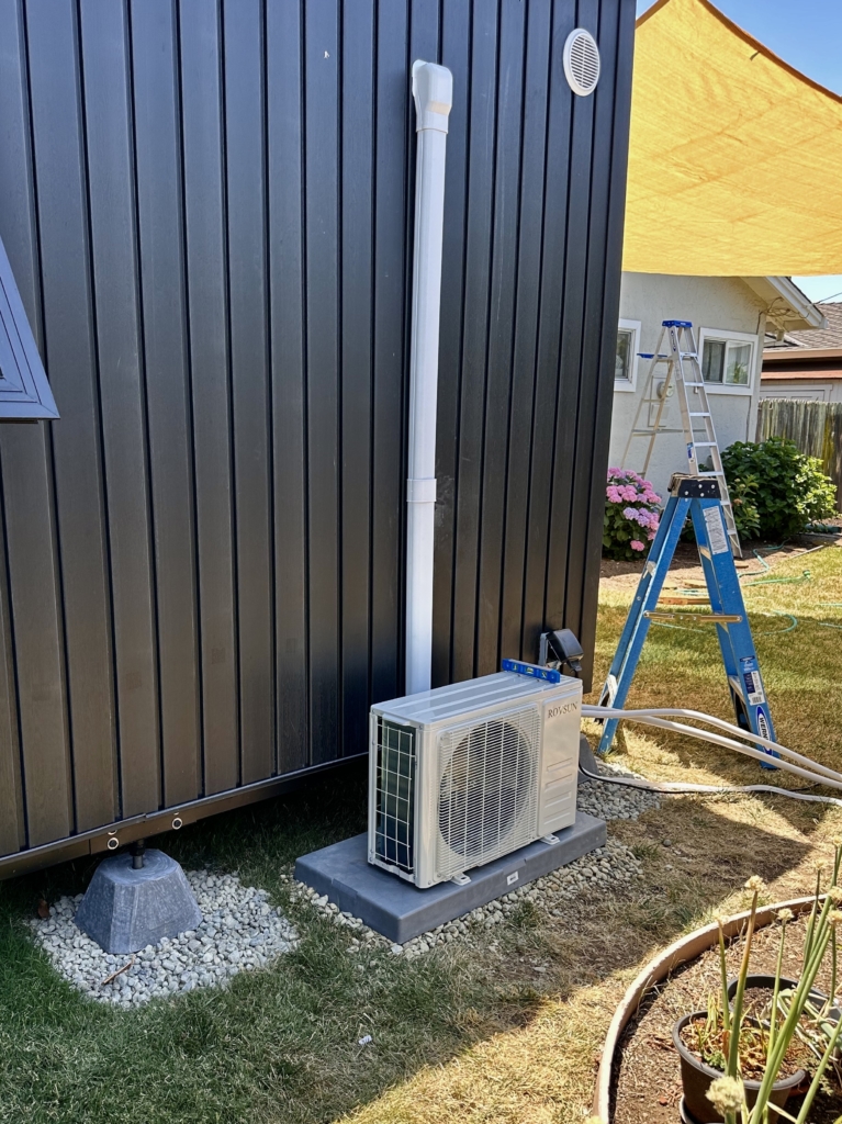 Ductless mini-split 115-volt condensate pump installation by Nur HVAC