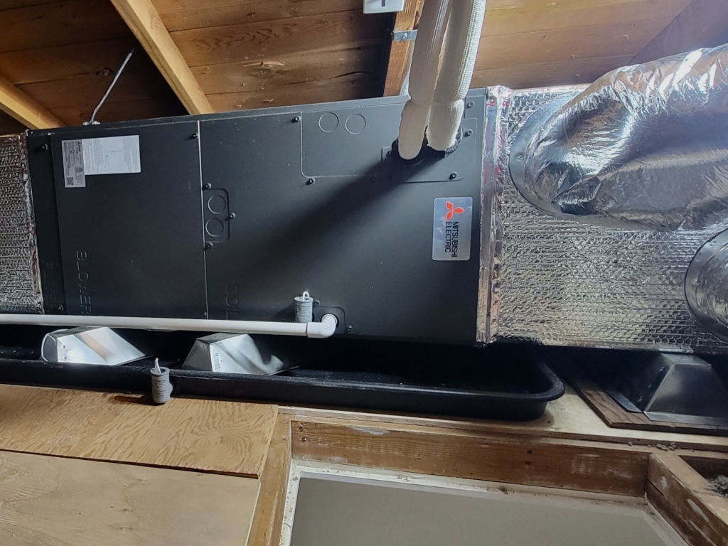 Mitsubishi SVZ-KP36NA air handler installed by Nur HVAC in Santa Clara, CA