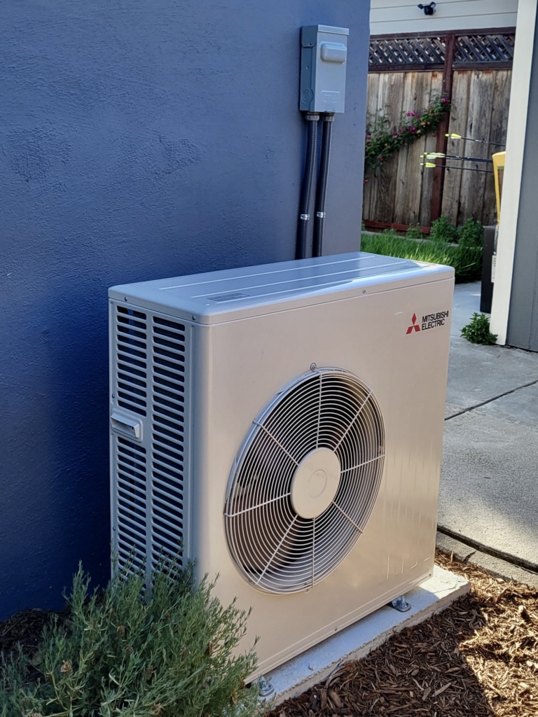 Mitsubishi SUZ-KA36NA heat pump installed by Nur HVAC in Santa Clara, CA