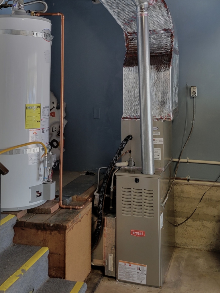 Bryant 821SA gas furnace installed by Nur HVAC