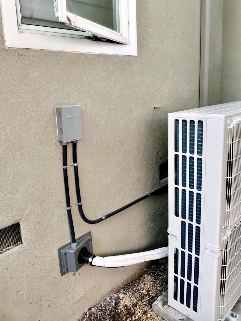 Mitsubishi PUZ-A36NKA7 heat pump installed by Nur HVAC in San Carlos, CA