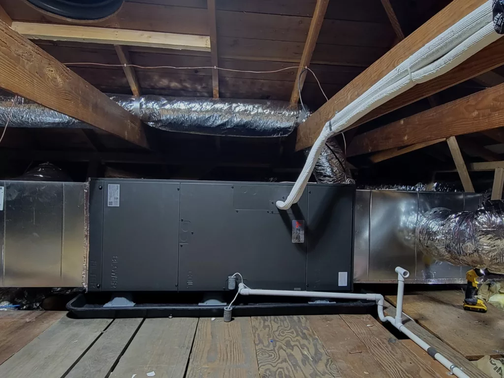 Mitsubishi PVA-A36AA7 air handler installed by Nur HVAC in Santa Clara, CA