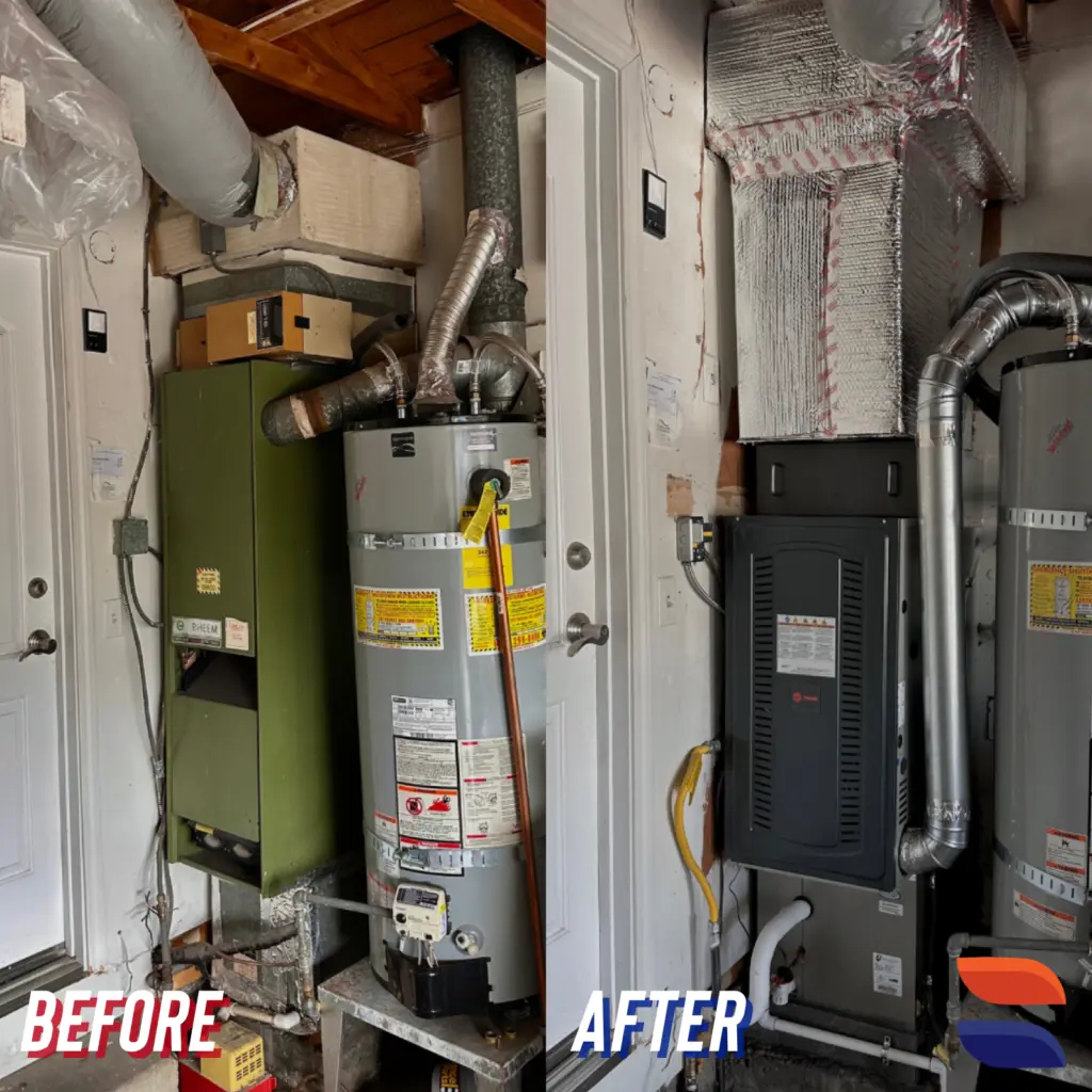 Trane S8X1B060 furnace installation by Nur HVAC in San Jose, CA