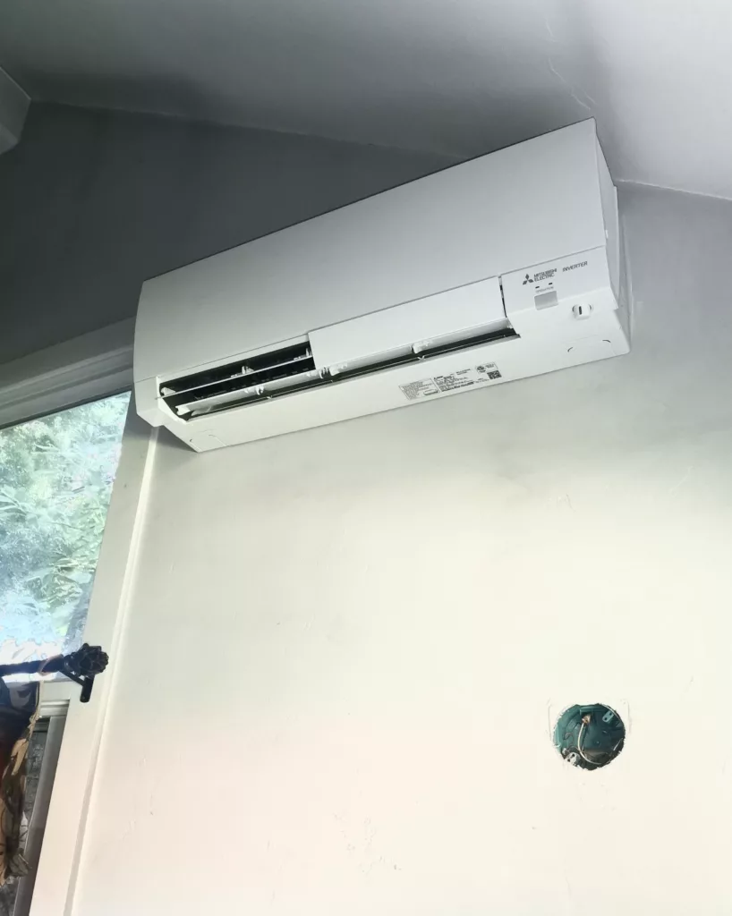 Mitsubishi MUZ-HM12NA outdoor unit installed by Nur HVAC in San Jose, CA