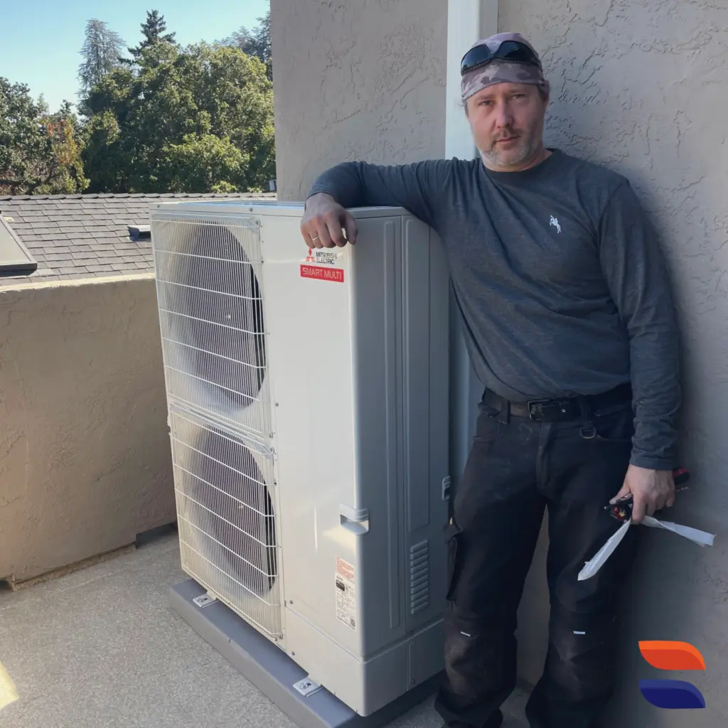 Mitsubishi MXZ-SM48NAM-U1 mini-split system installed by Nur HVAC in San Mateo, CA