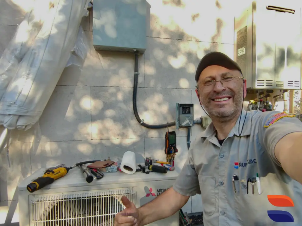 Air conditioner serviced during a repair visit by Nur HVAC