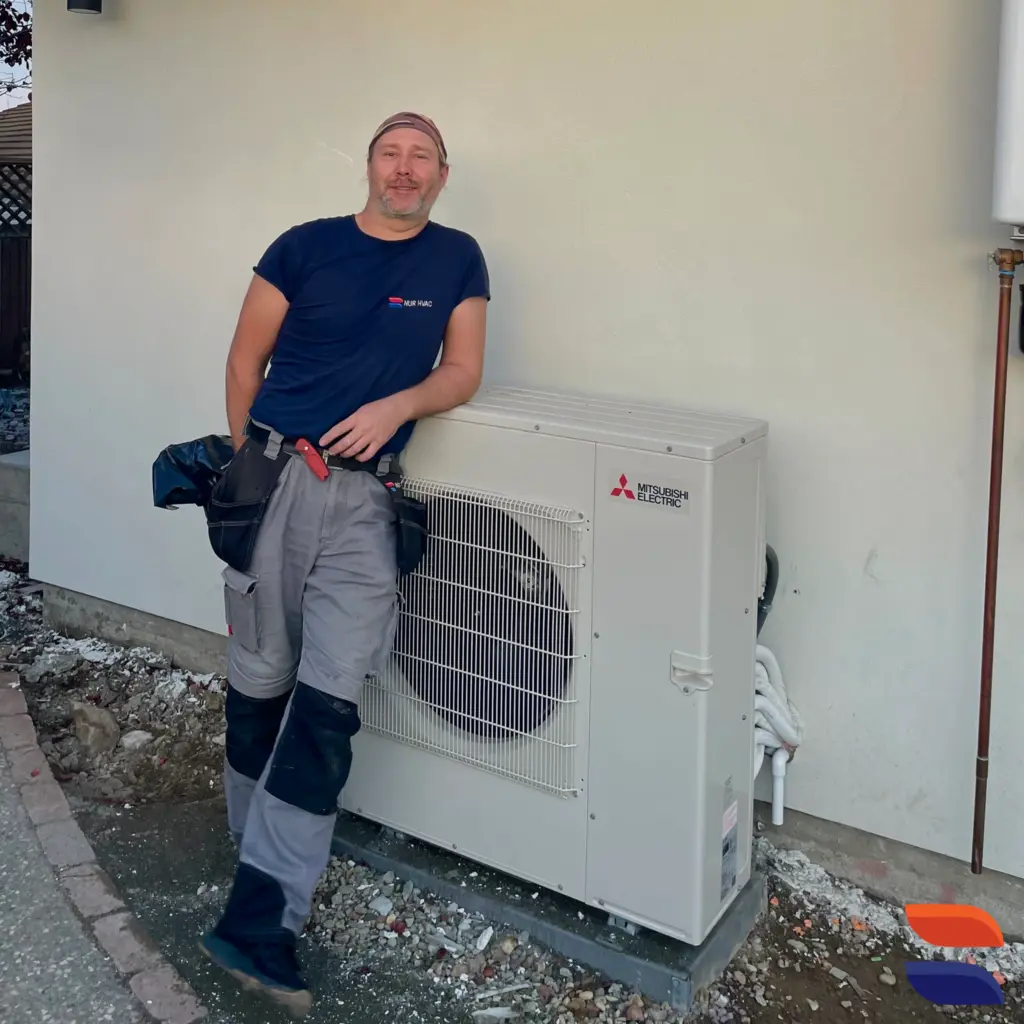 Mitsubishi MXZ-5C42NA3-U1 ductless mini-split system installed by Nur HVAC