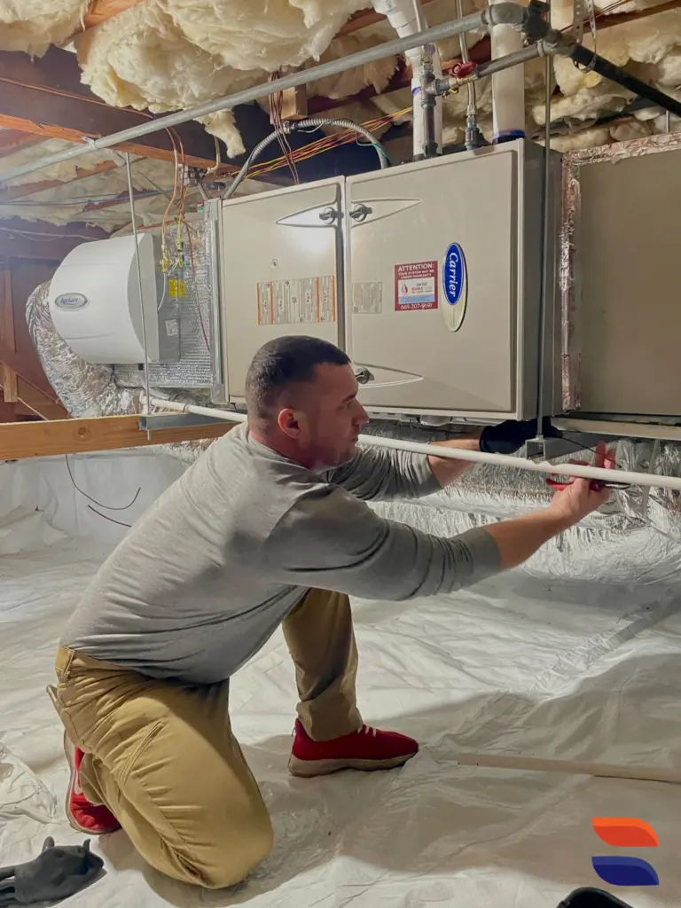 Aprilaire 400 bypass humidifier installation by Nur HVAC