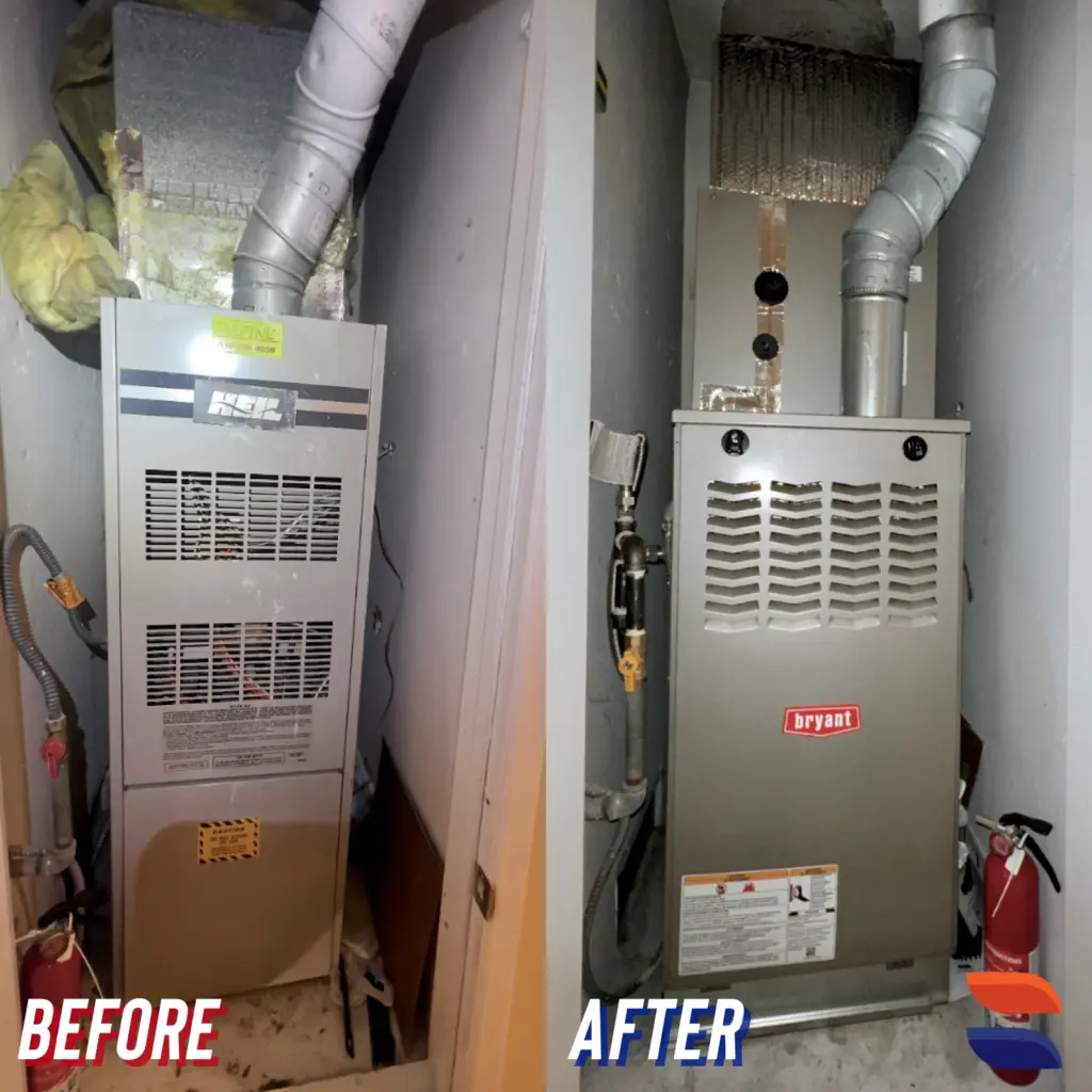Bryant 821S gas furnace installed by Nur HVAC