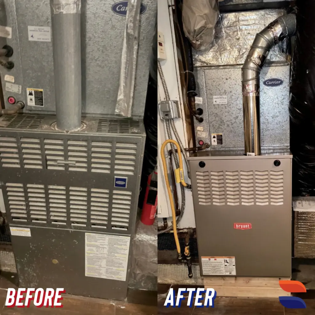 Bryant 801S furnace installed by Nur HVAC