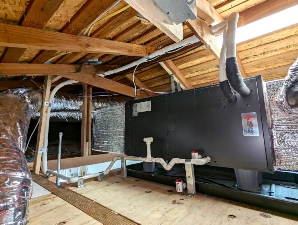 Mitsubishi SVZ-KP30NA air handler installed by Nur HVAC