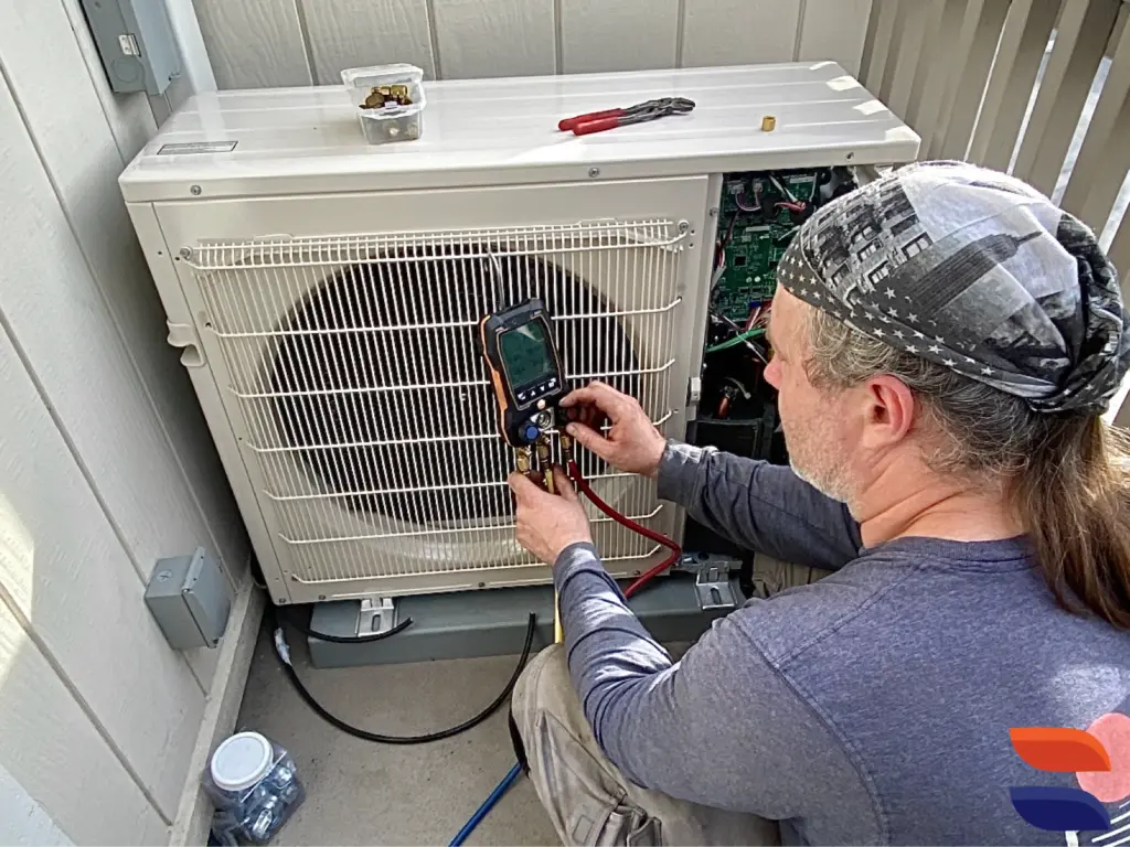 Mitsubishi MXZ-3C24NA outdoor unit installed by Nur HVAC