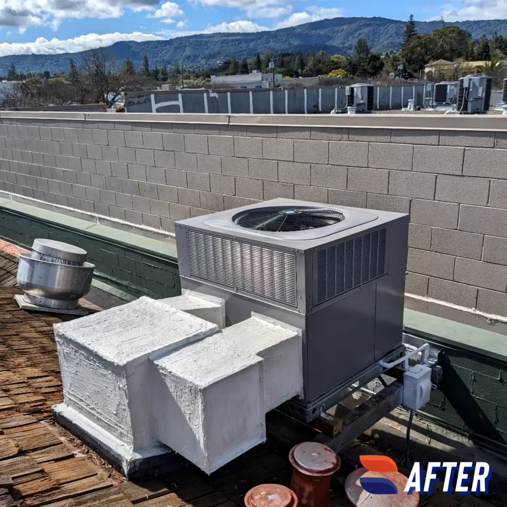 Thrilled to share our latest project with you all! Today, we tackled the installation of a top-of-the-line Bryant 607ENXK36000 package heat pump right on the roof. Our skilled technicians carefully executed every step, from mounting to wiring, ensuring optimal performance and durability for our client's space. With Bryant's cutting-edge technology, this heat pump promises efficient heating and cooling, keeping indoor comfort levels just right, regardless of the season. Proud to deliver excellence in HVAC solutions!