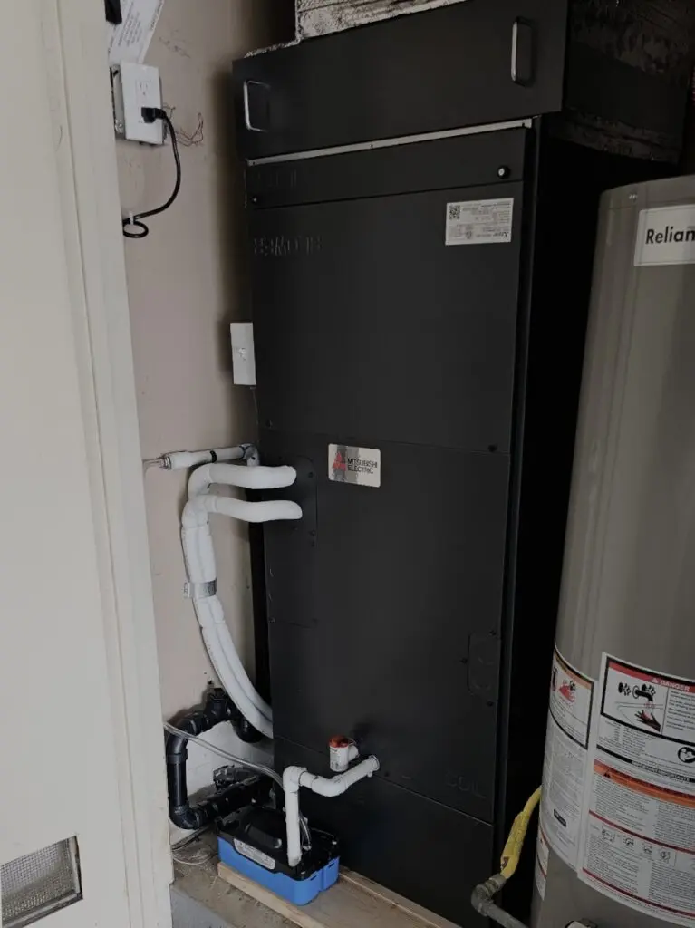 Mitsubishi PVFY-P48NAMU air handler installed by Nur HVAC