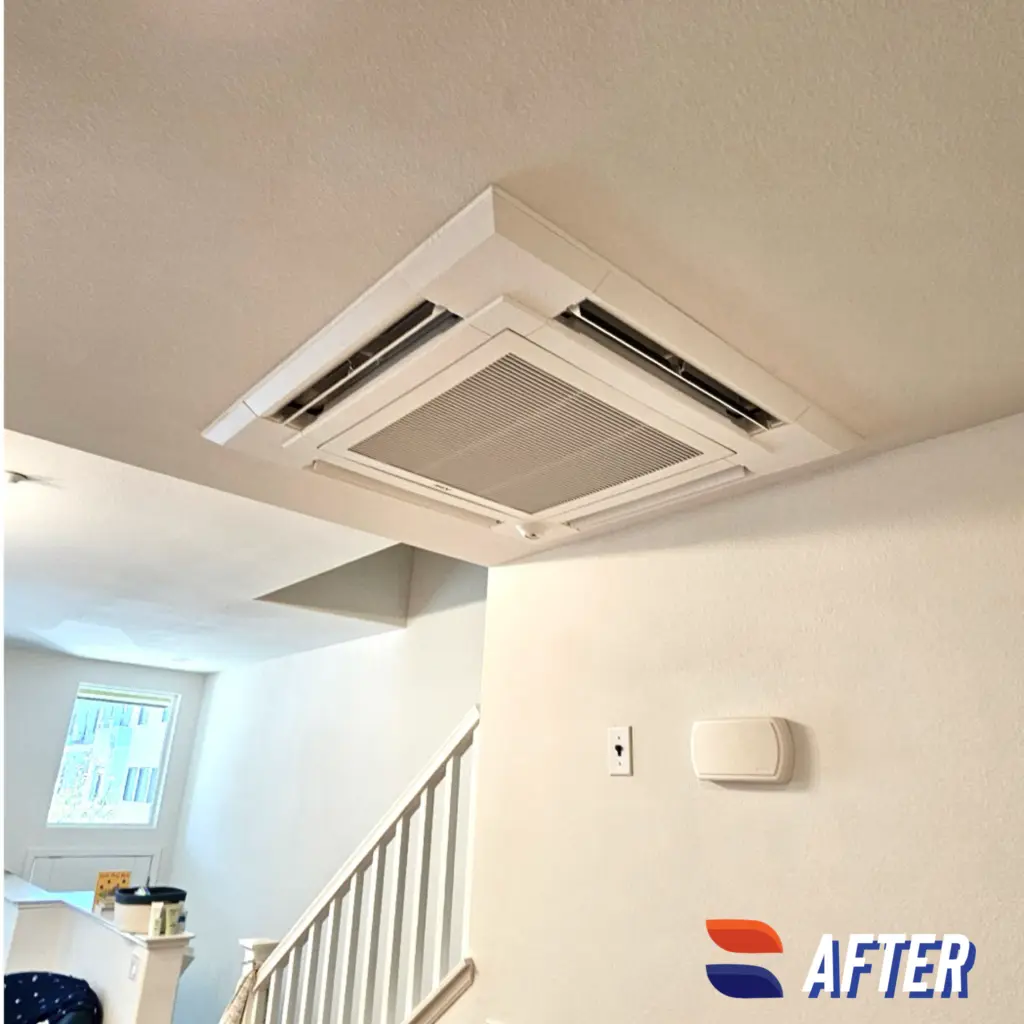 Mitsubishi PLA-A18EA8 ceiling cassette installed by Nur HVAC